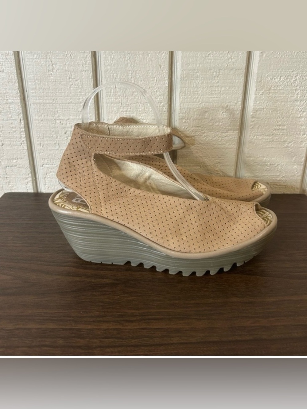 Fly London Yala Perforated Wedge Sandals